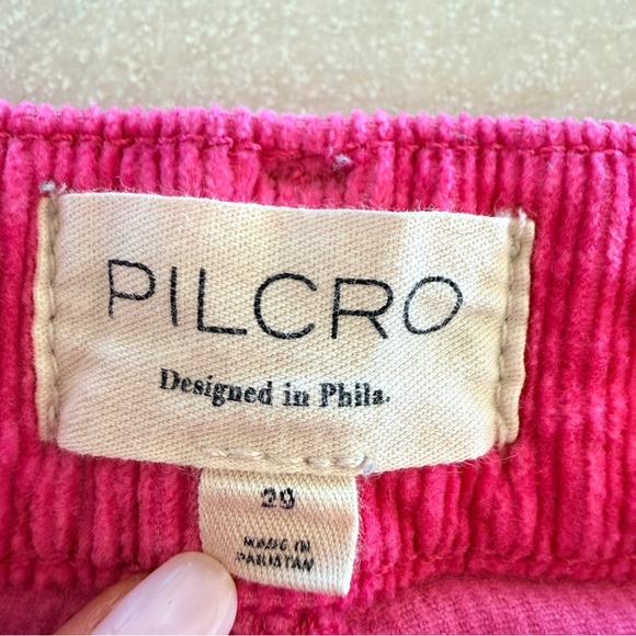 Anthropologie Pilcro The Yaya Pink Corduroy Mid-Rise Crop Flare Pants Womens 29 - Picture 7 of 14